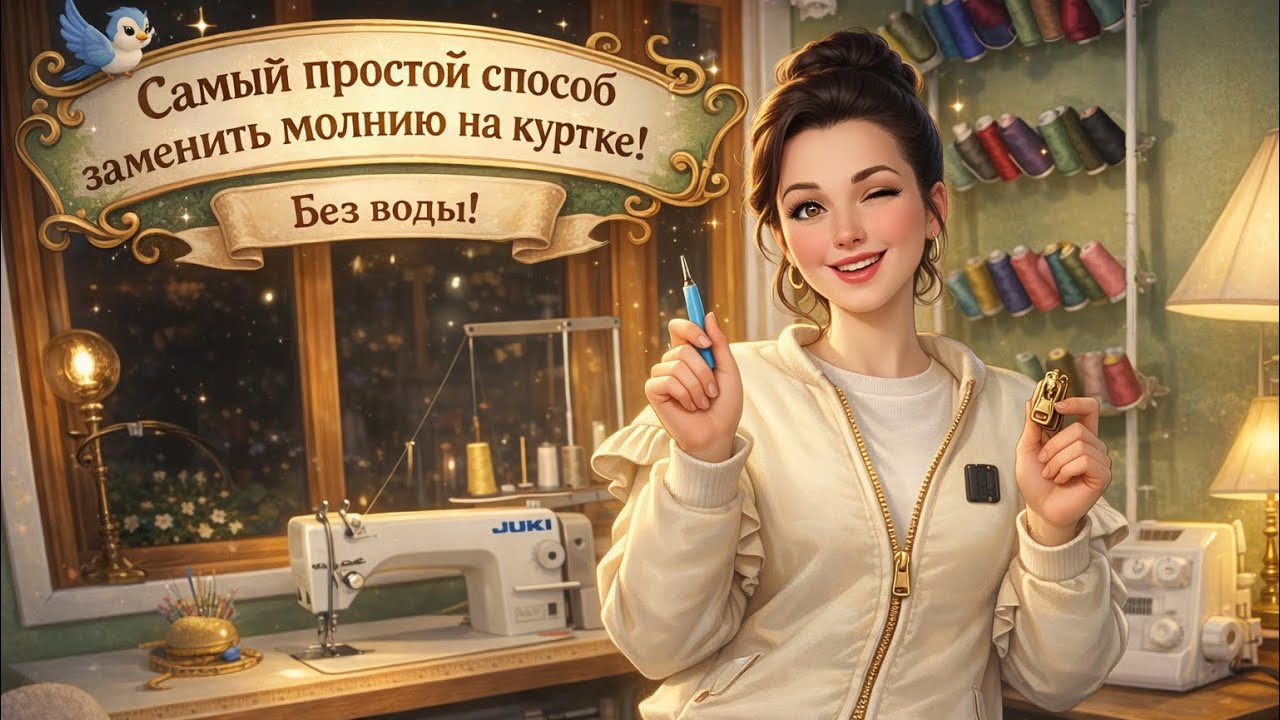 Как заменить молнию на куртке за 10 минут дома — проще не бывает
