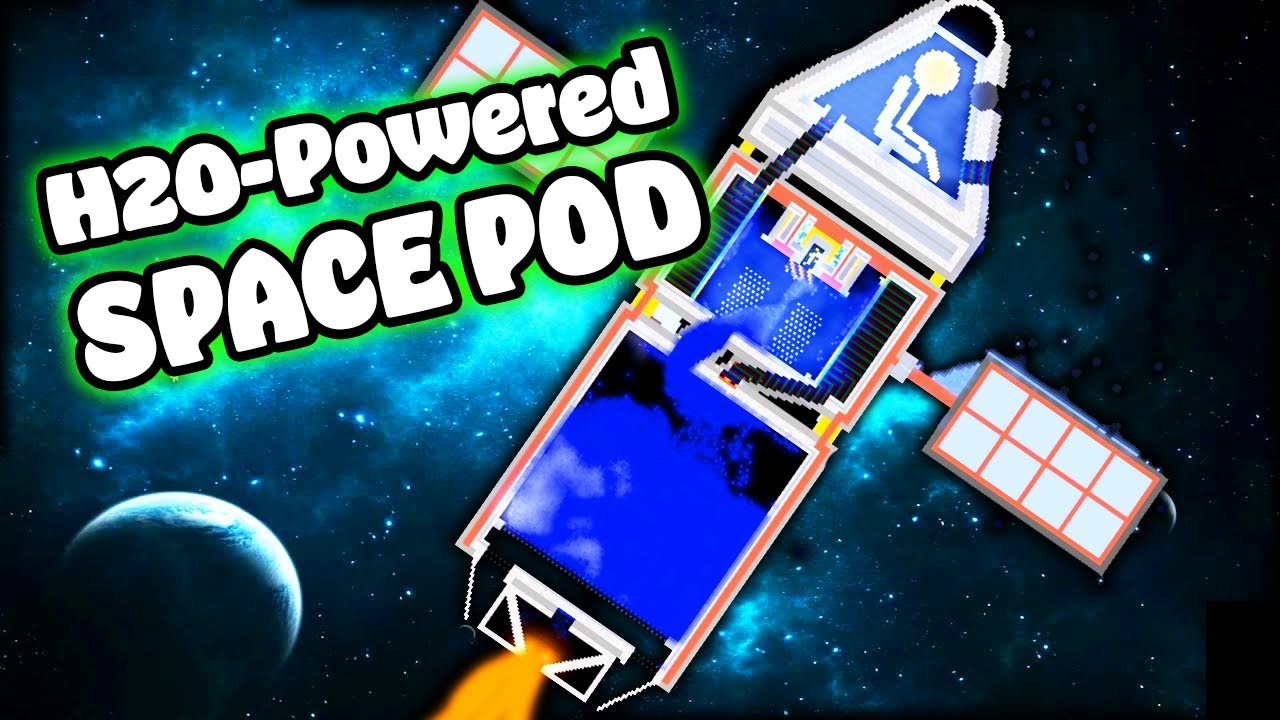 Water Powered SPACE POD in The Powder Toy!