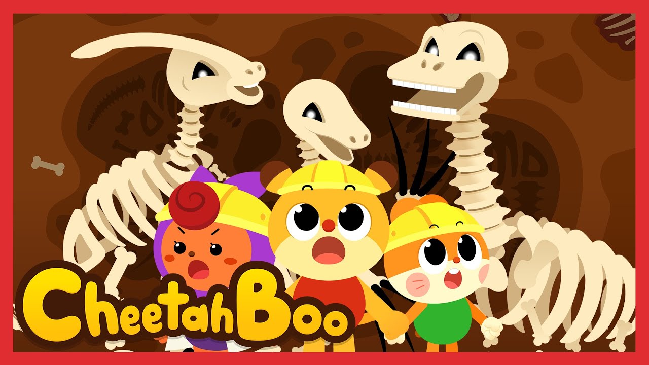 We are unique Dinosaur fossil trio!🦕🦴 | Dinosaurs for kids | Nursery rhymes & Kids Song #Cheetahboo