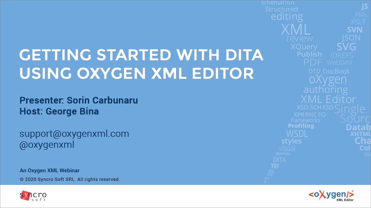 Webinar: Getting Started with DITA Using Oxygen XML Editor
