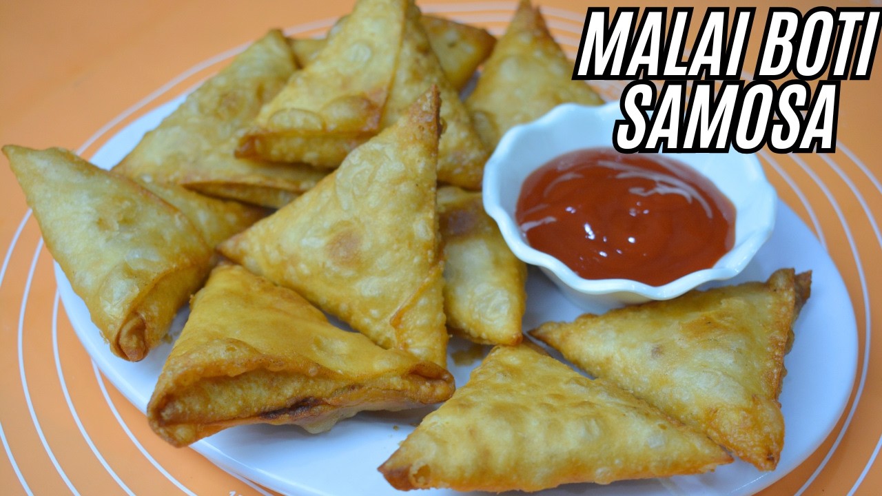 EASY CHICKEN MALAI SAMOSA RECIPE | CRISPY MALAI CHICKEN SAMOSA | RAMAZAN SPECIAL SAMOSA