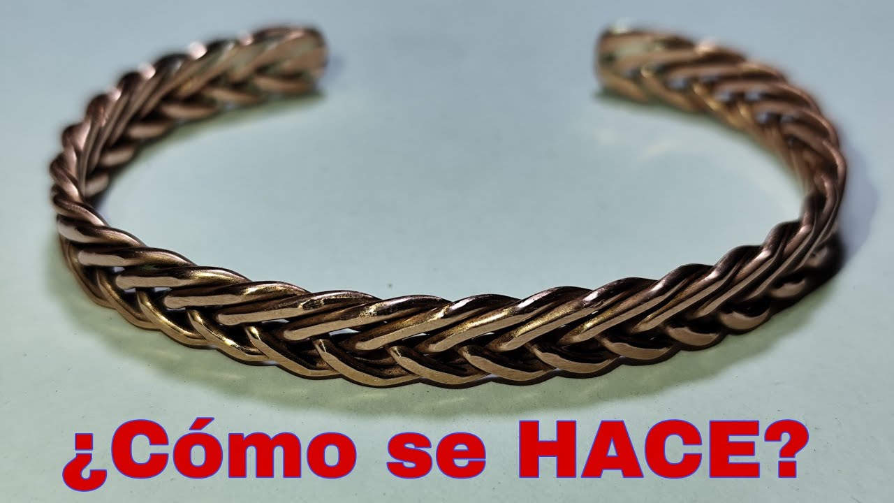PULSERA de COBRE en TRENZA de Seis ALAMBRES| BRACELET with braided COPPER| Pulsera #16