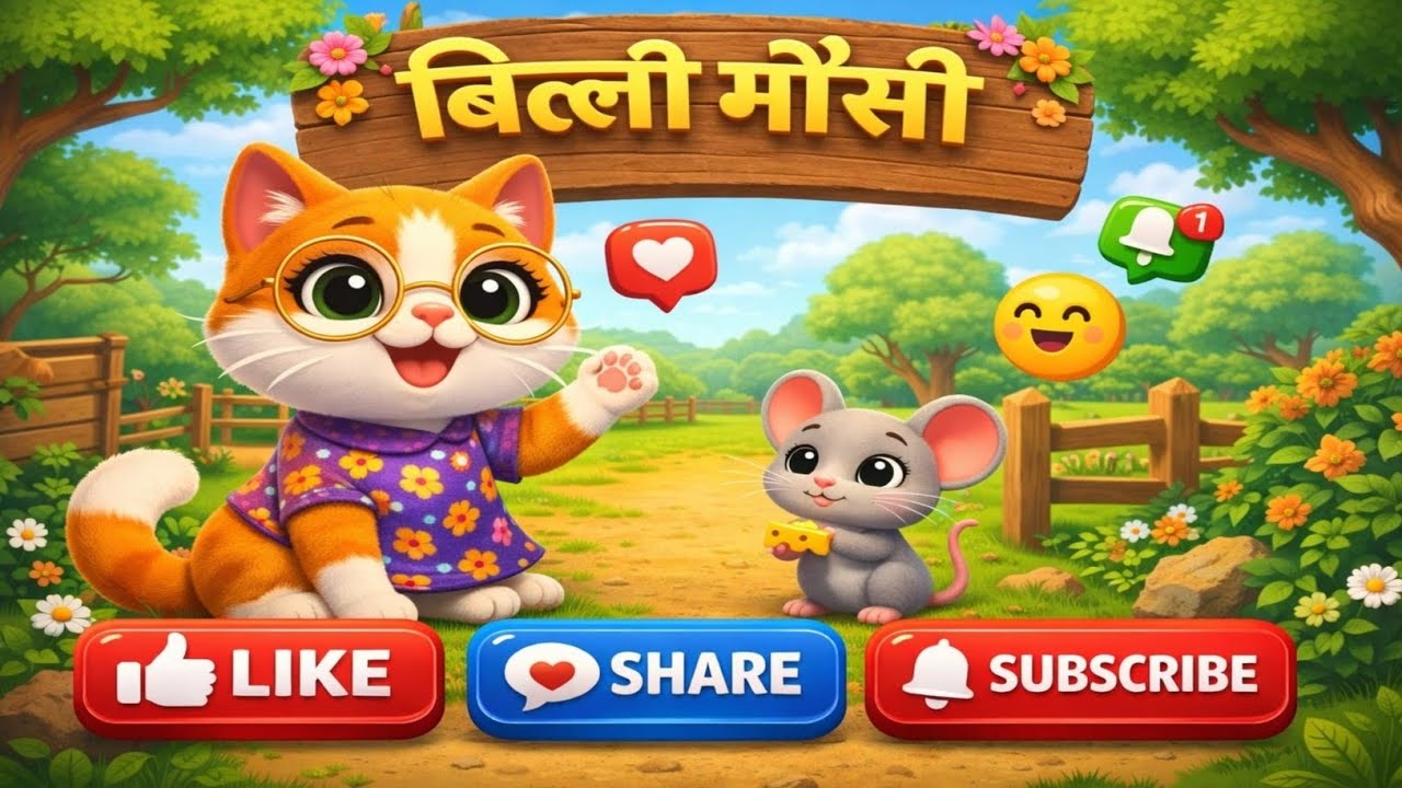 बिल्ली मौसी !! Billi mausi ! Rhymes ! Poem ! Balgeet ! Kids Masti ! Kahani 