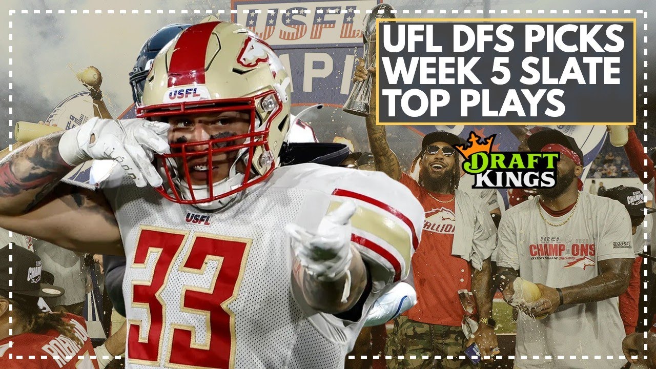 Week 5 UFL DFS Picks: Use These Players In Your DraftKings Lineups