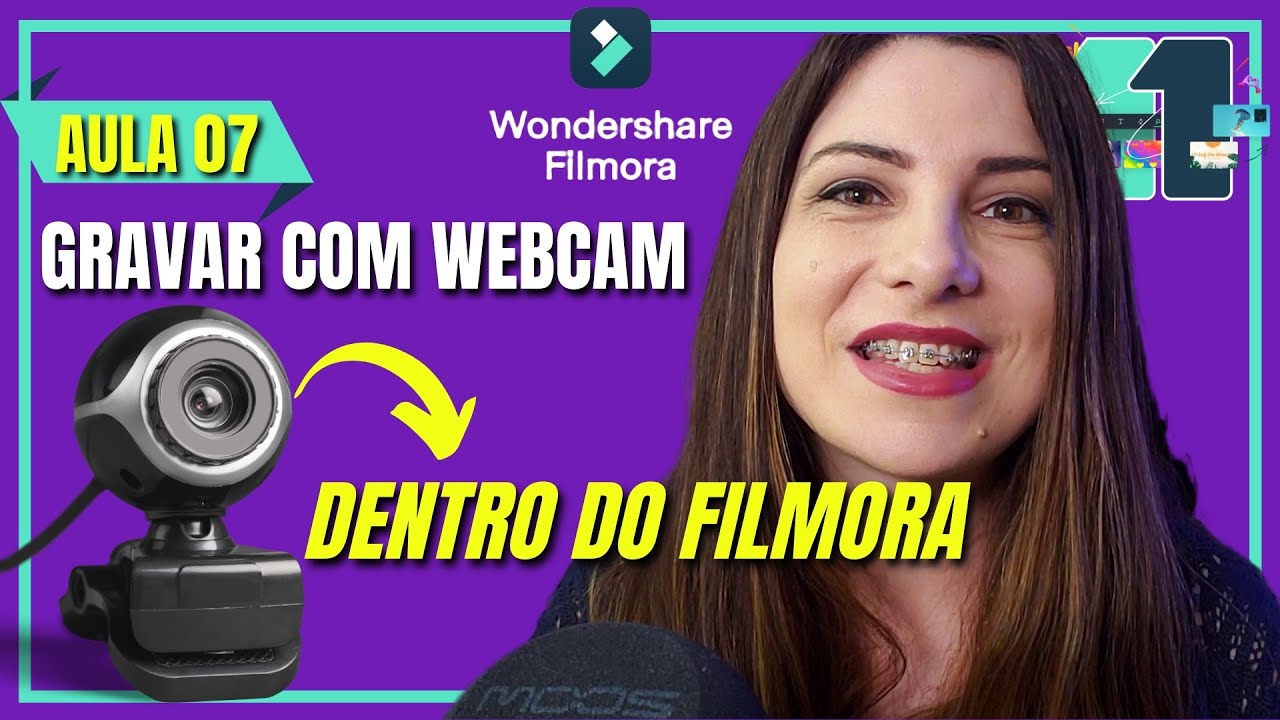 Gravar vídeo direto com Webcam usando Filmora - Aula 07 Curso Filmora 11