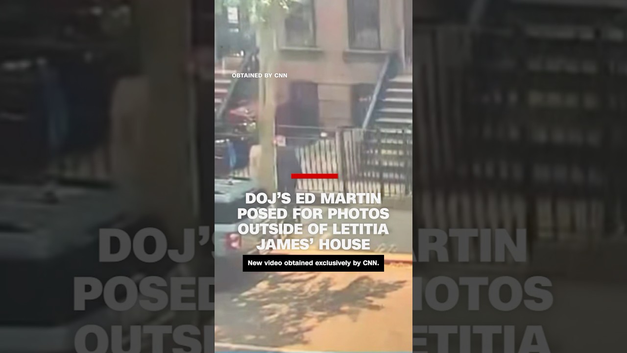 DOJ&rsquo;s Ed Martin posed for photos outside of Letitia James&rsquo; house
