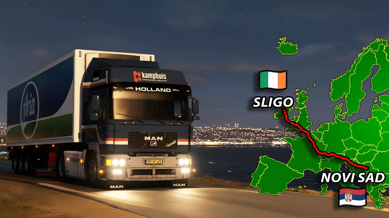 ETS2 Long Delivery Ireland to Serbia | Euro Truck Simulator 2