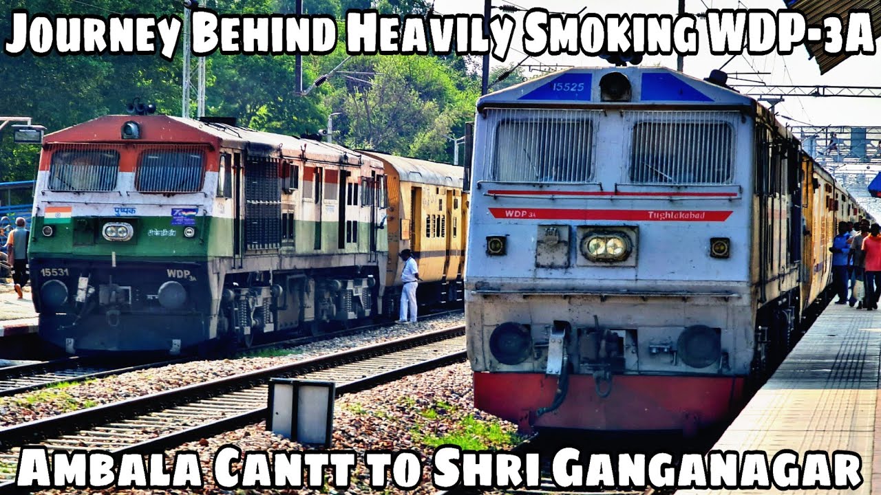 Epic WDP-3A Toaster Journey | Ambala to Shri Ganganagar | 14525 Ambala - Shri Ganganagar Express