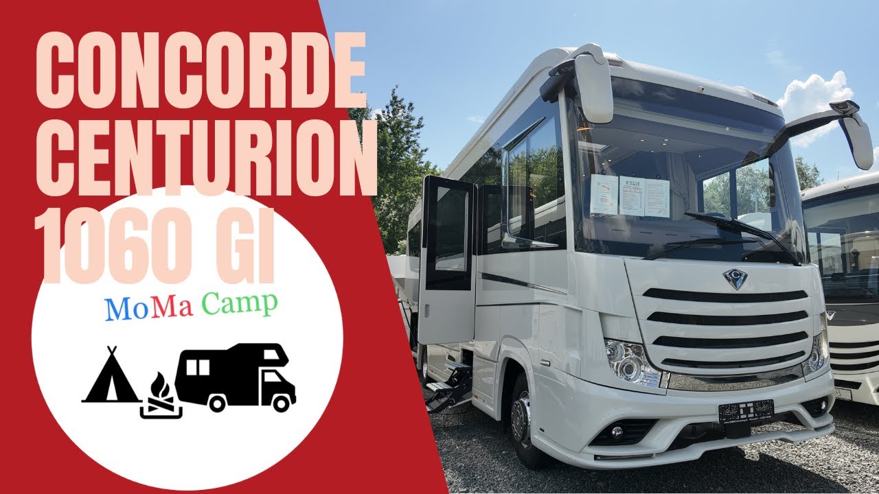 Роскошь! Concorde Centurion 1060 GI (с гаражом Fiat 500) I SOMA Caravaning Bremen I MoMa Camp