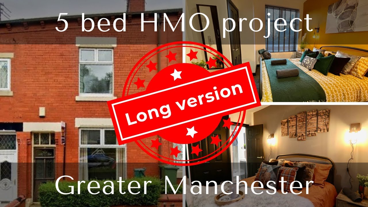 5 bed HMO Property Makeover in Oldham | Step-by-Step Transformation | UK Property Investment 2023