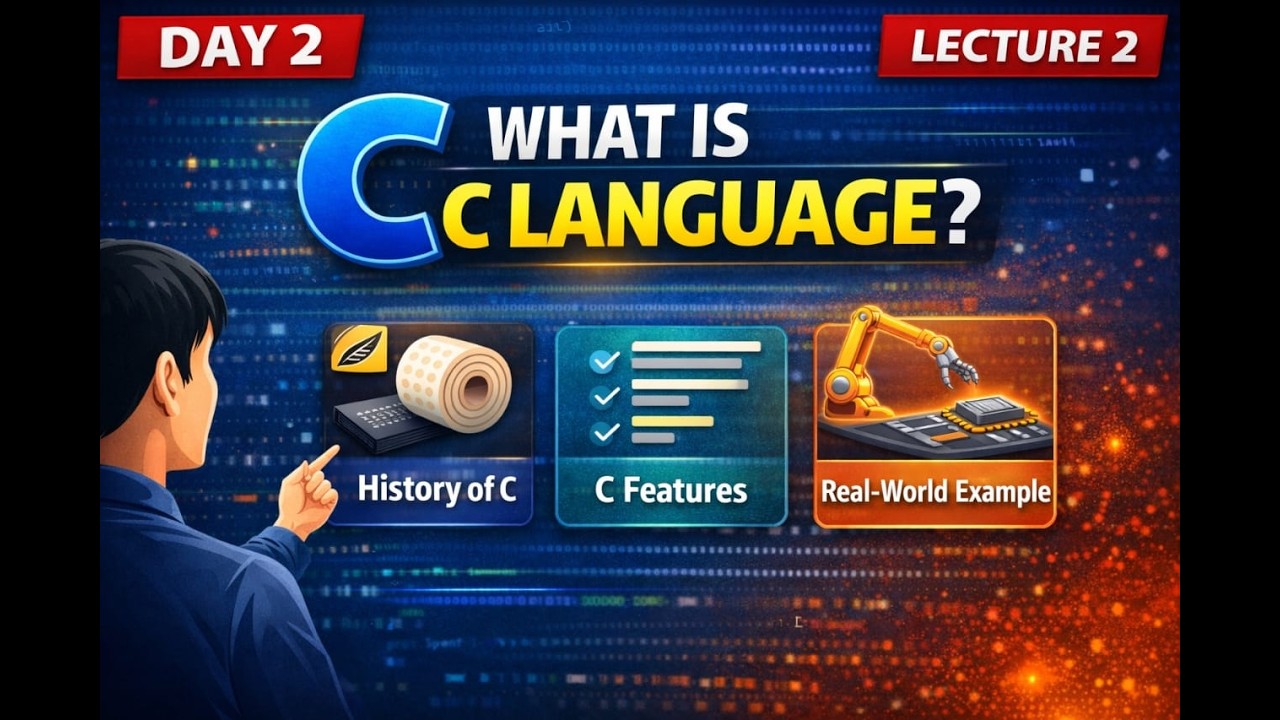 Lecture 2 | What is C Programming? | History, Features & Uses of C Language | Why Learn C