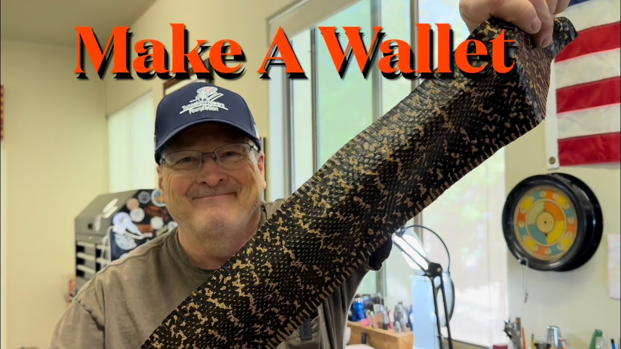 How To Make A Snakeskin Wallet / Creating Custom Leather Wallets #leathercraft #leatherwallet