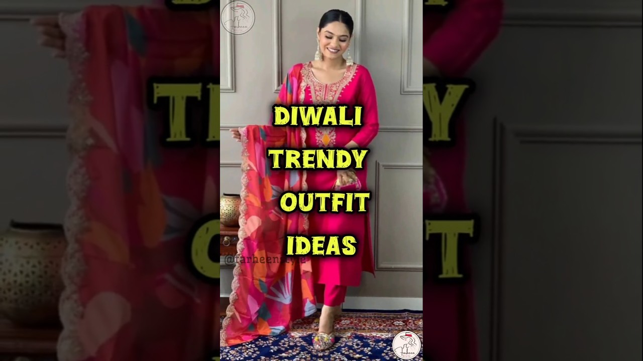 ✨Diwali Latest Outfit Ideas With Name 😍 #farheenstyle #shortsfeed #shorts #diwali #viral #trending