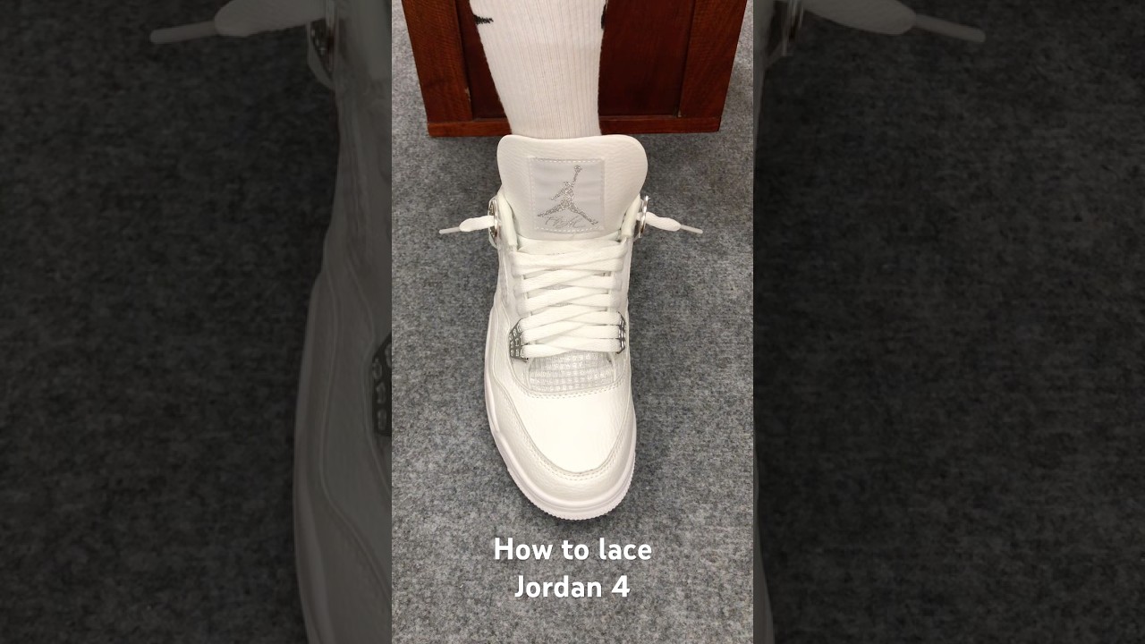 How to lace Jordan 4(BEST WAY)#sneakers #shoes #nike #jordan#jordan4