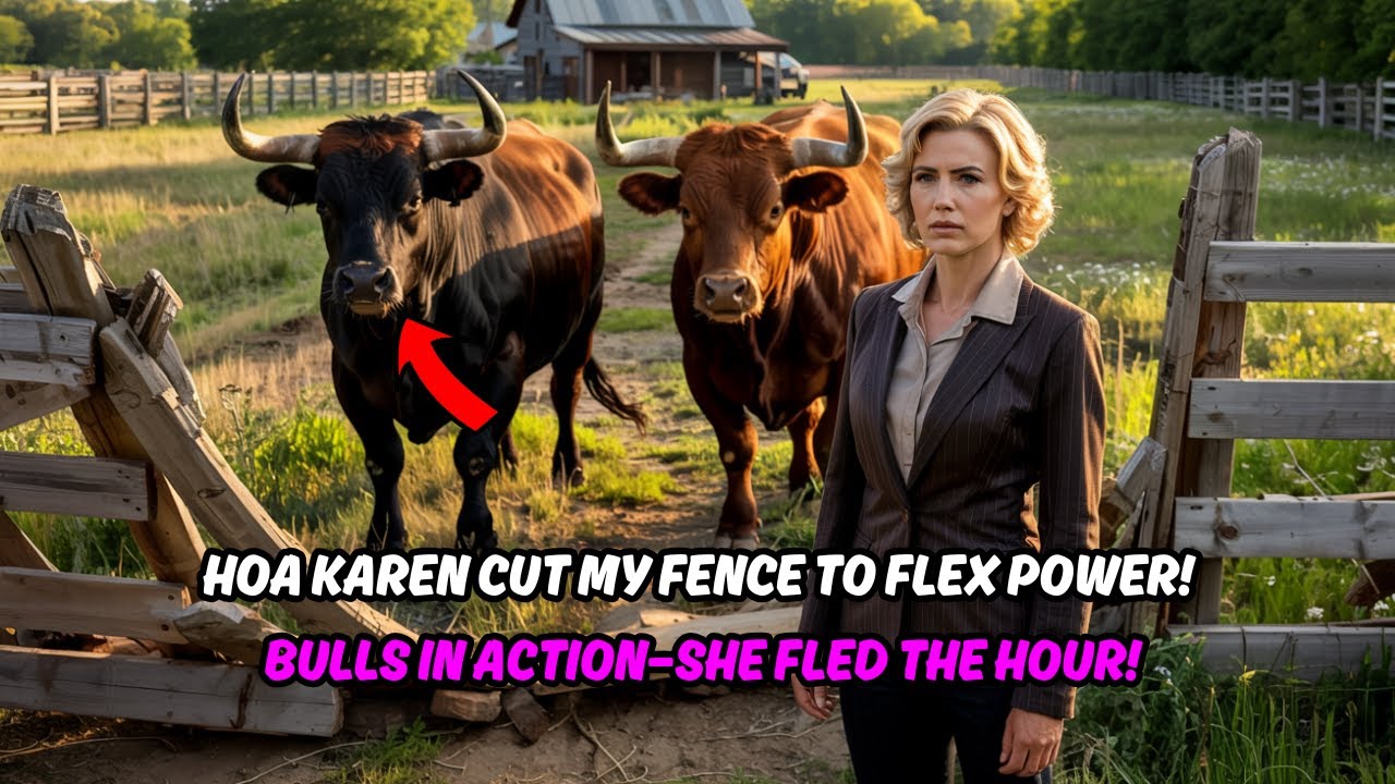 HOA Karen Cut My Ranch Fence — My Bulls Taught Her a Lesson in Boundaries!