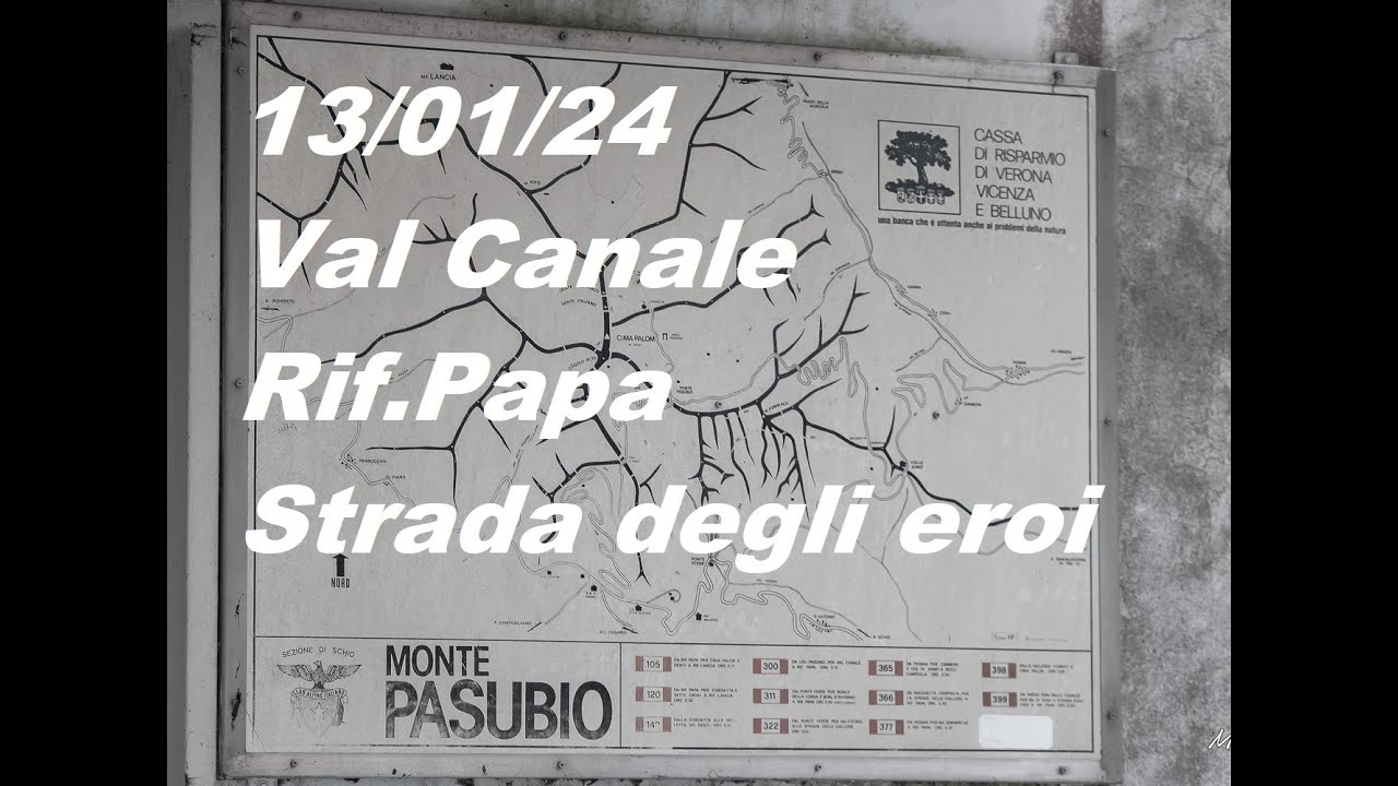 13/01/24  Val Canale - Rifugio Papa - Strada degli eroi GLI AMICI DEL CAREGA - R.M.