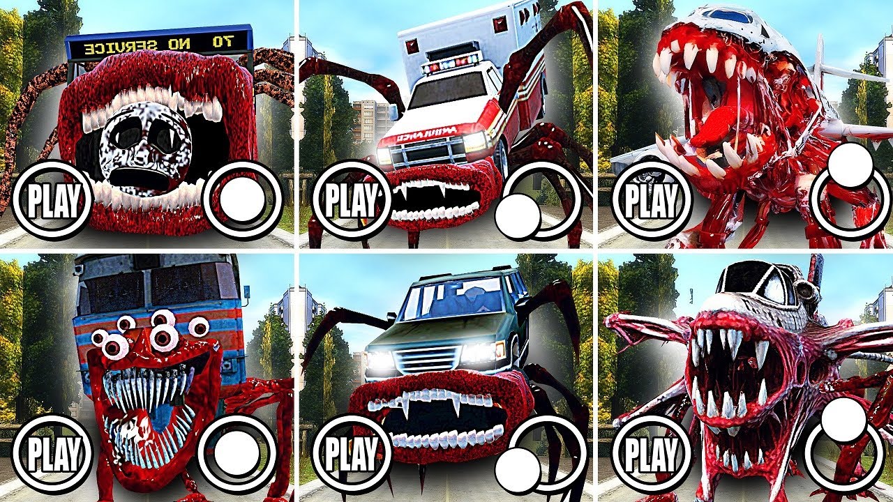 Everything Turned into Car Eater: Ambulance eater, Plane Eater, Thomas.exe eater in Garrys Mod!