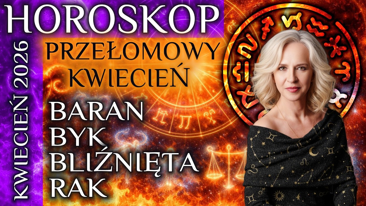 KWIECIEŃ 2026- horoskop dla BARAN, BYK, Bliźnięta , RAK.