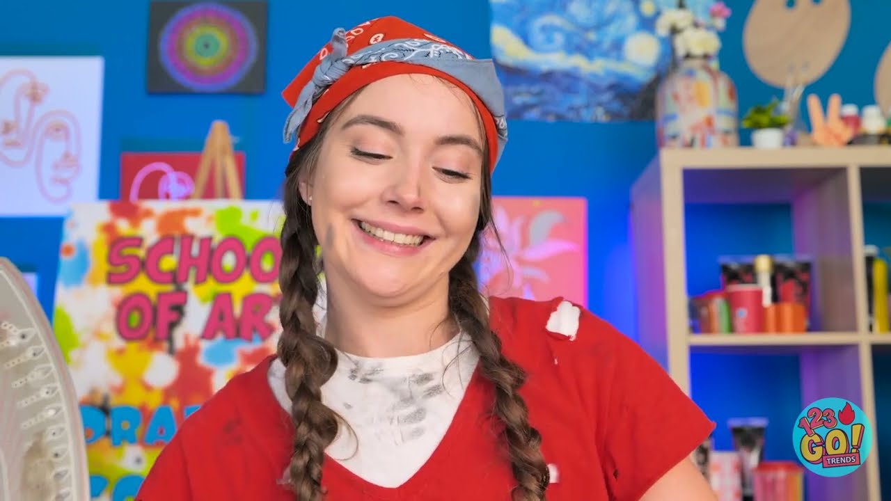 DESAF&Iacute;O DE DIBUJO RICO VS POBRE VS GIGA RICO 🎨 Trucos de Pintura Geniales por 123 GO! TRENDS