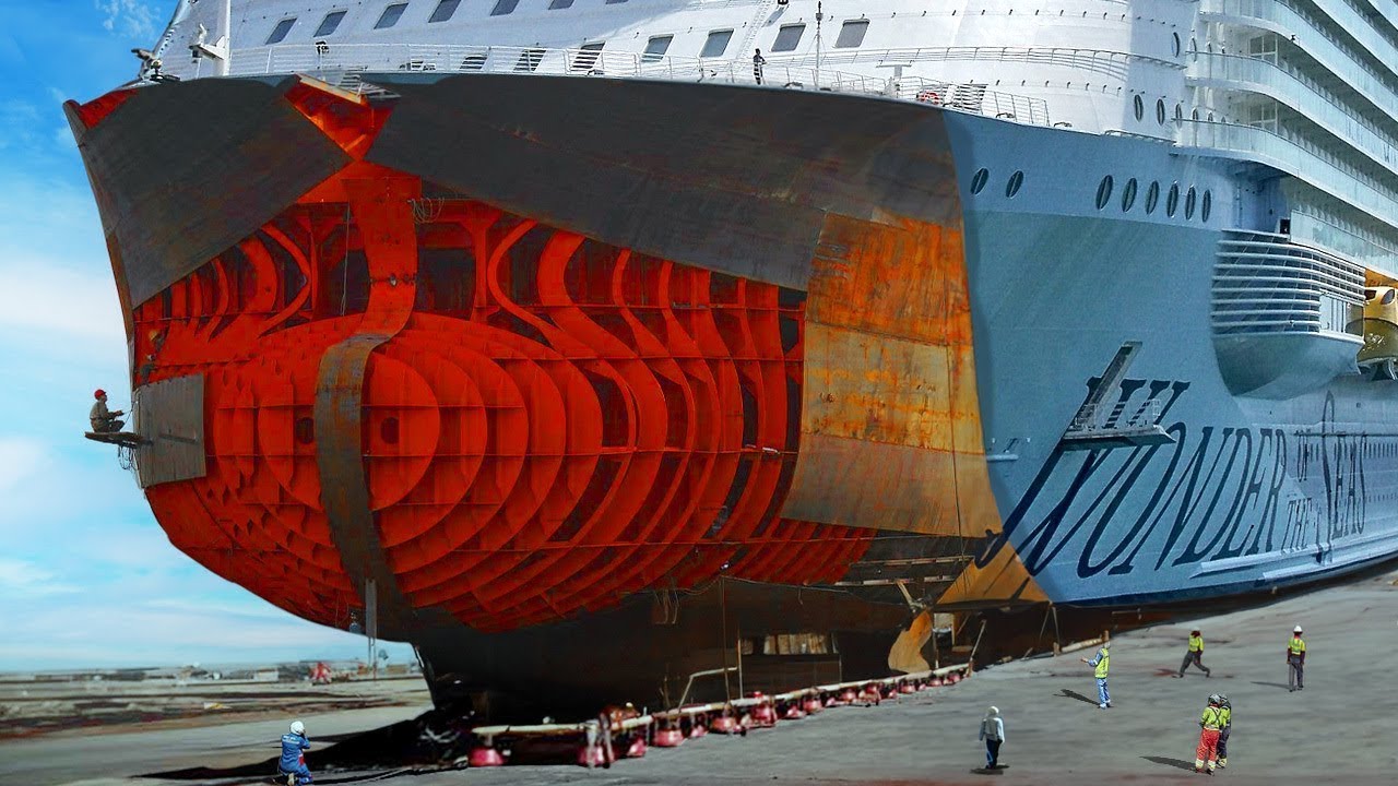 Amazing Repair Huge Ship - Modern Ship Maintenance Technology