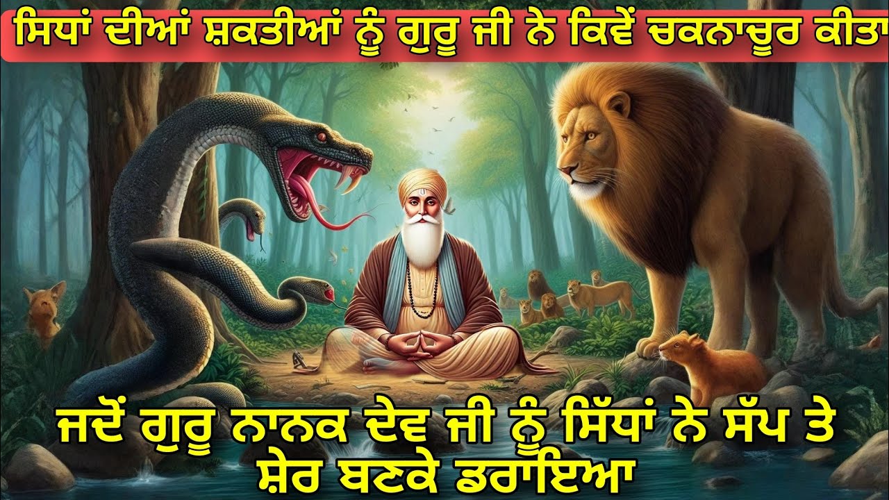 Guru Nanak Dev Ji ne Sidha Diyan Shaktiyan Nu Kive Chaknachoor kita | Gur Partap Suraj parkash katha