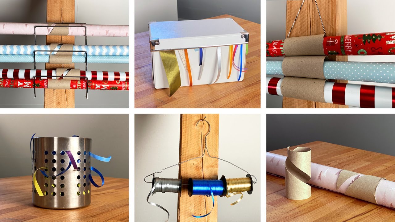 6 Tricks um Geschenkpapier und Geschenkband aufzubewahren