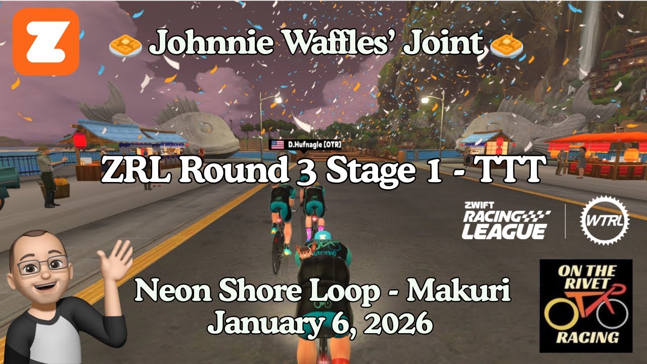 Zwift ZRL 25 26 Round 3 Stage 1 Neon Shore Loop