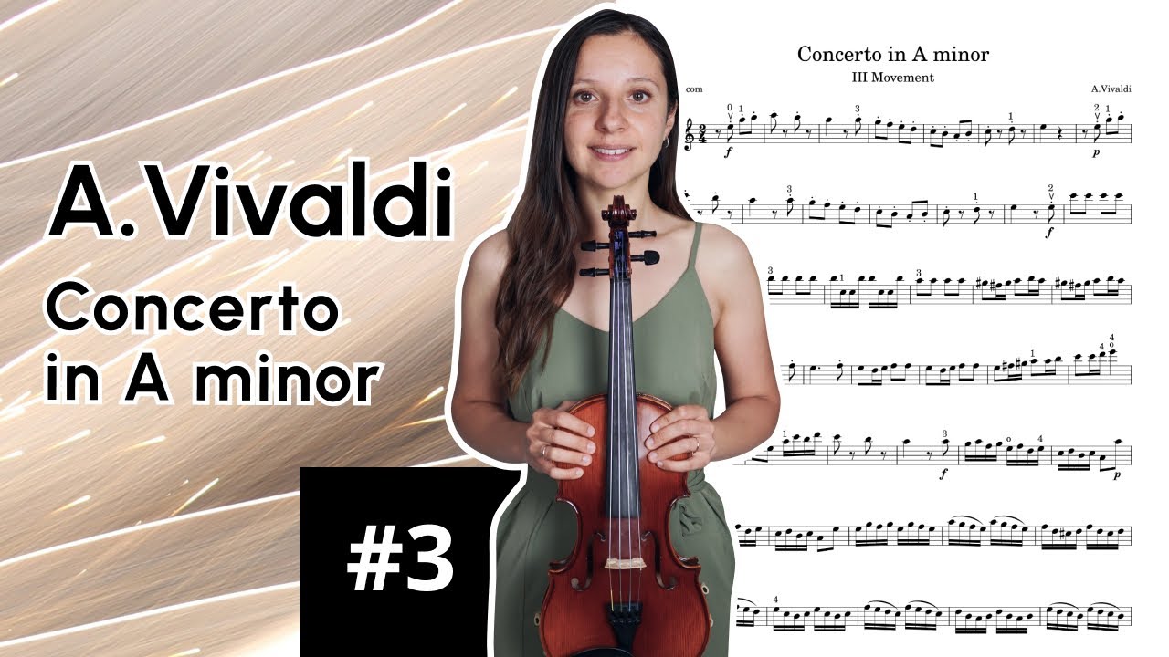 Vivaldi Concerto in A minor 3 Movement Violin Tutorial