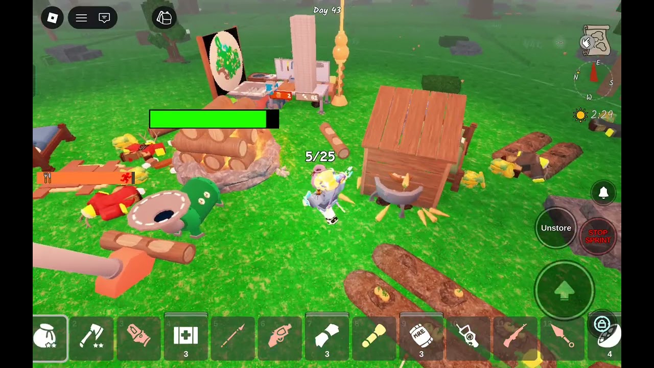 Part two of survival 99 night in the forest 