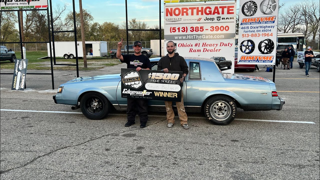 My Buick competing in the True Street Class at the last Cincy Street Nights  2023. Front side noprep