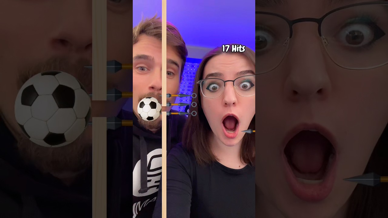 Побеждает тот, кто лопнет футбольный мяч! #челлендж #игра #пара