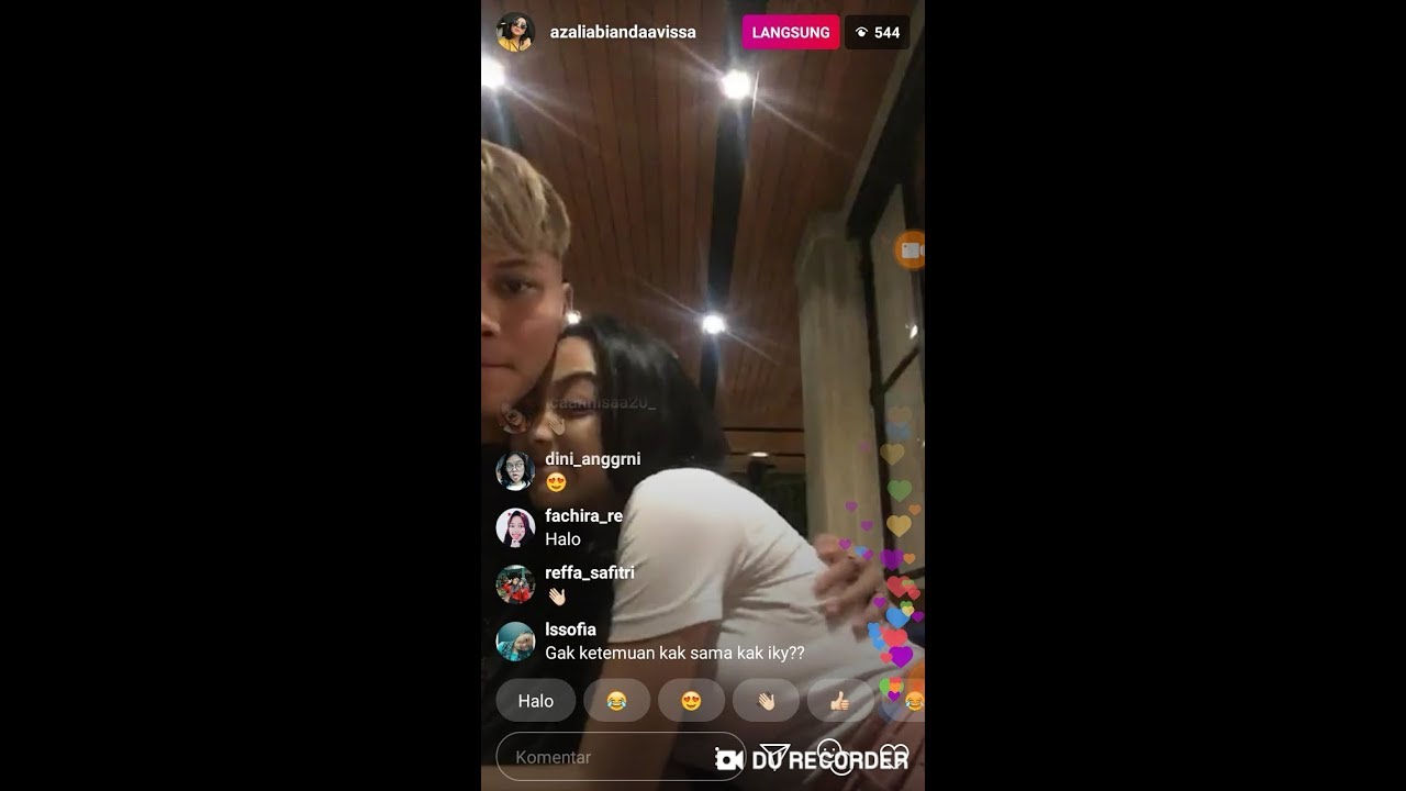 TERBARU ! RIZKY FEBIAN dan AZEL LIVE INSTAGRAM♥