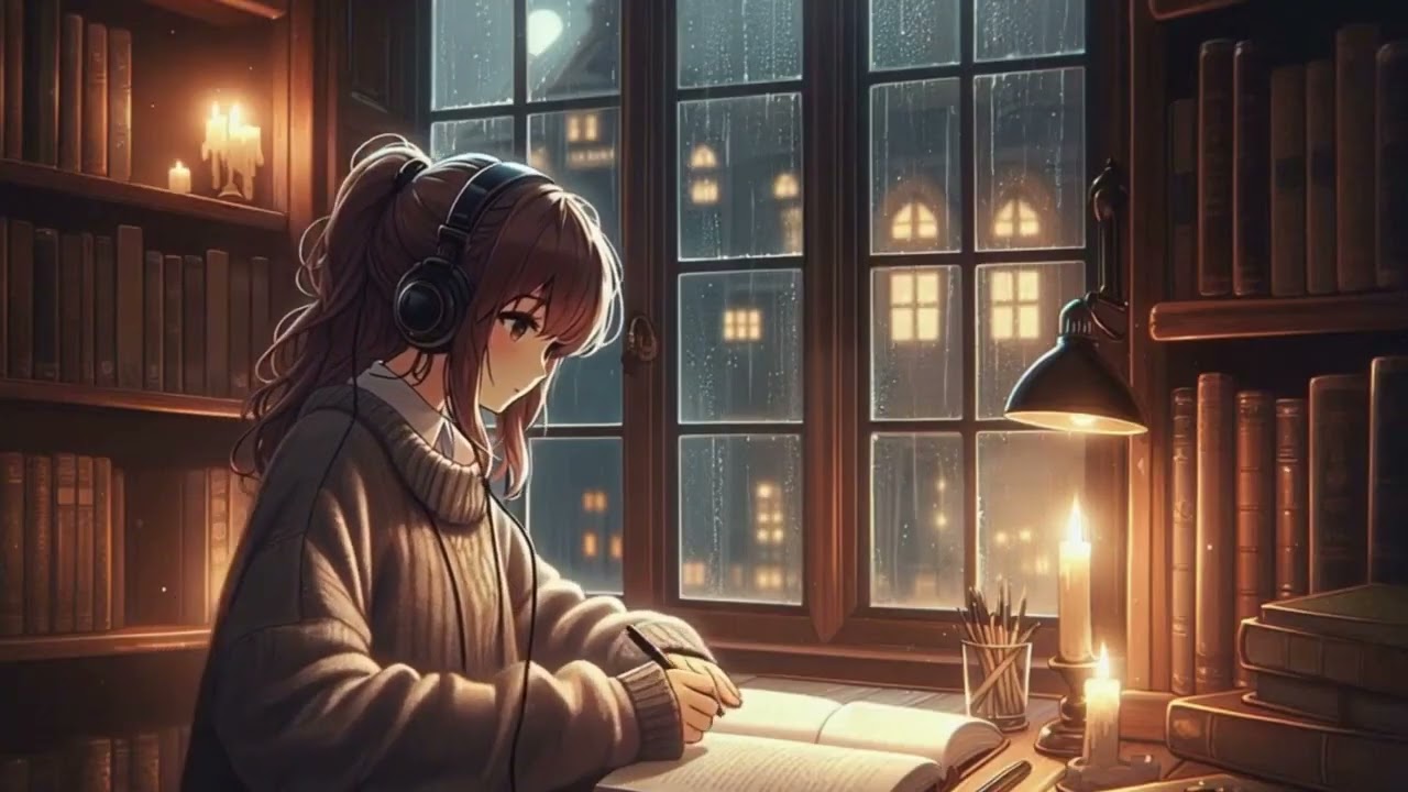 Dark Academia Moody Rain Lofi for Overthinking and Study –2 Hour