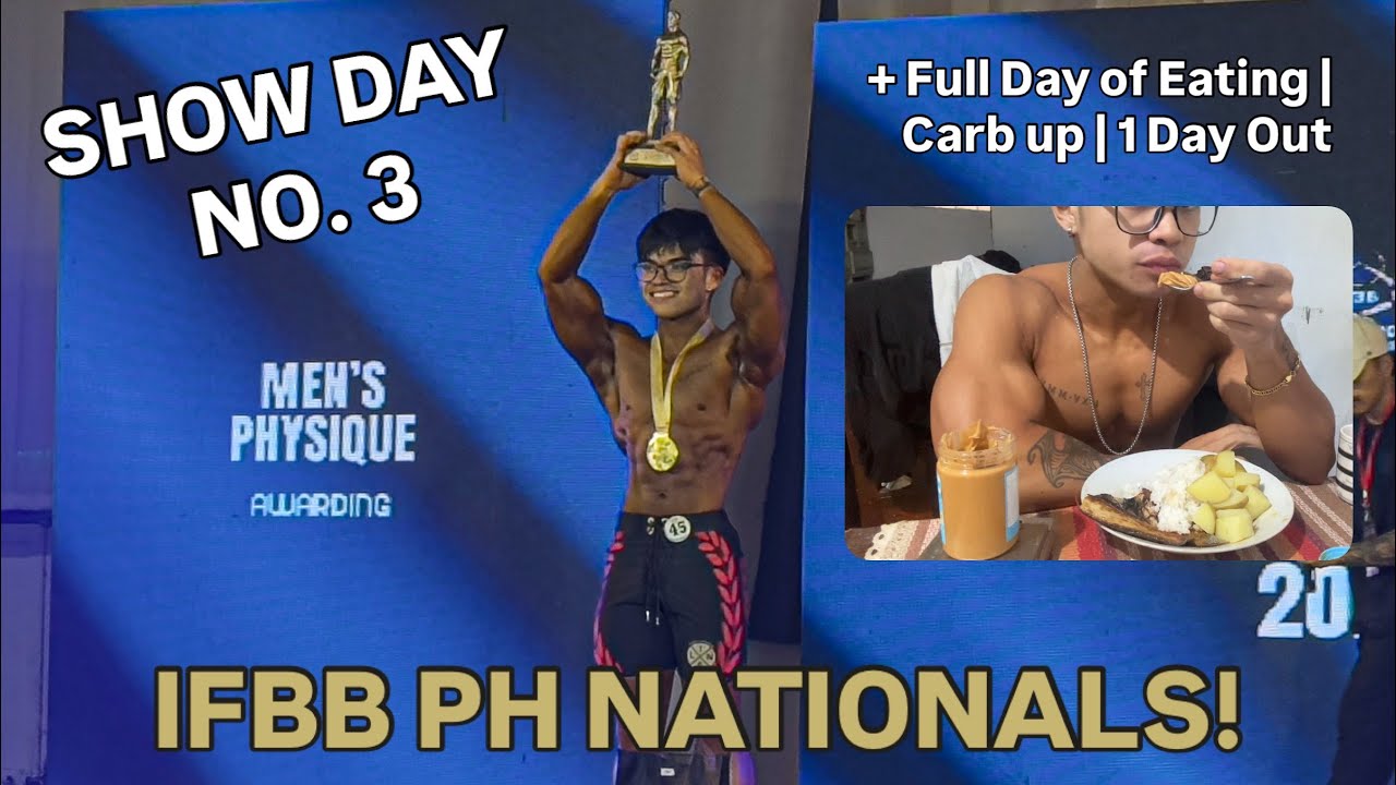 FULL DAY OF EATING 1 DAY OUT 🍠 + IFBB NATIONALS 2025 SHOW DAY | YOUR 2x NATIONAL CHAMPION 🇵🇭🏆🏆