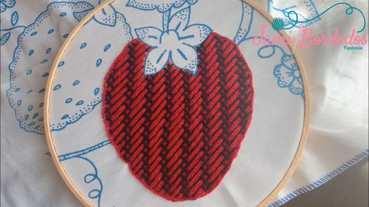 Bordado Fresa 1 #bordado #embroidery #tutorial