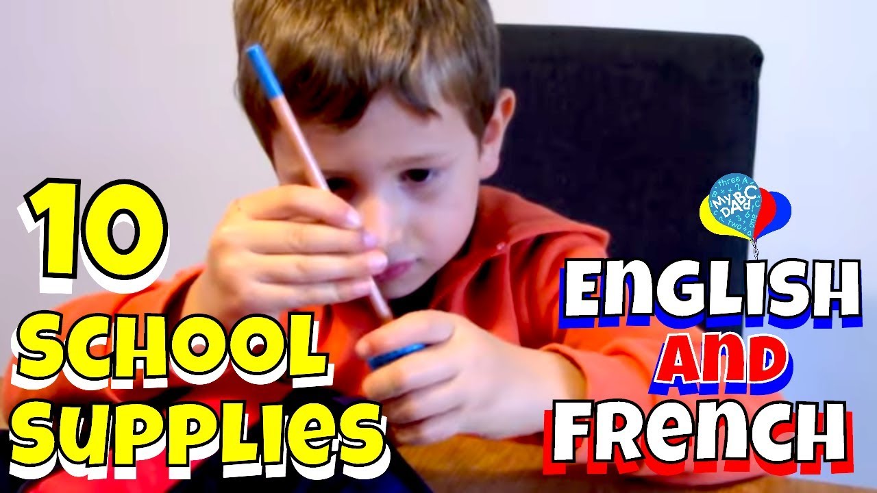 Learn How to Say 10 School Supplies | Fun French for Kids