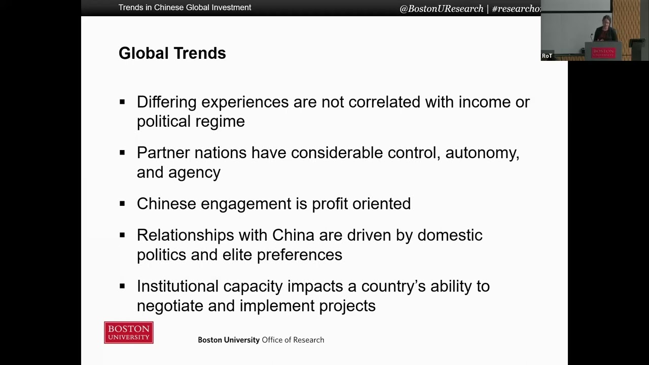Sarah Sklar: China in The World: Trends in Chinese Global Investment