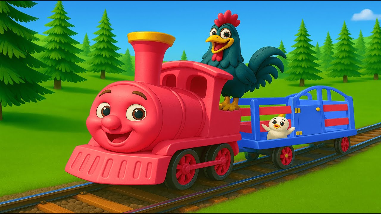Trenul Ciu-Ciu- Ciu🚂💖-  Cântece și desene animate pentru copii de la | TUXI KIDS