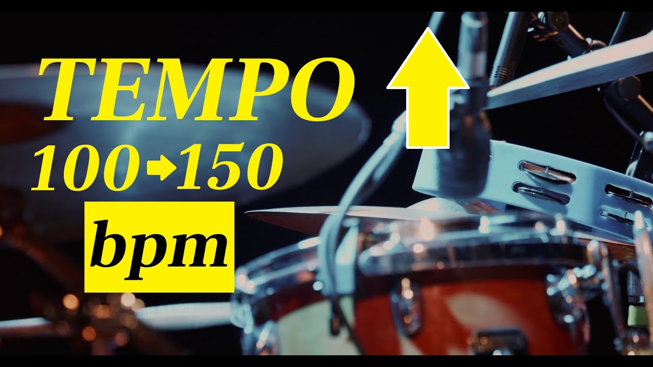 HQ drum track speeding up from 100 ➡️ 150 bpm