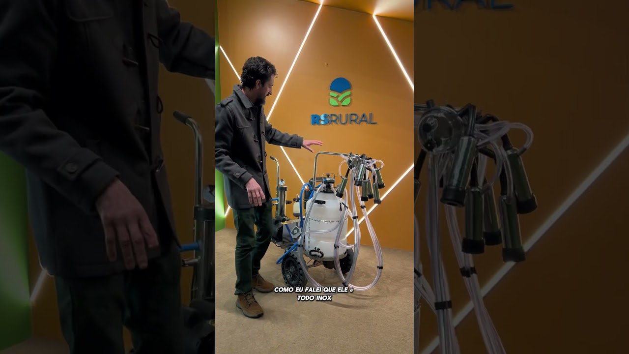 Ordenhadeira m&oacute;vel em inox com suporte de tarro! 🐄 #ordenha