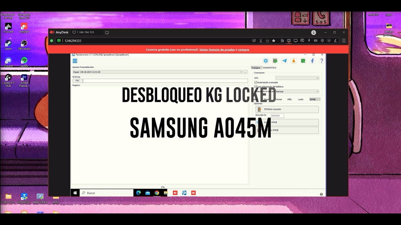 DESBLOQUEO KG LOCKED SAMSUNG A045M, BIT 1, 2 Y 3