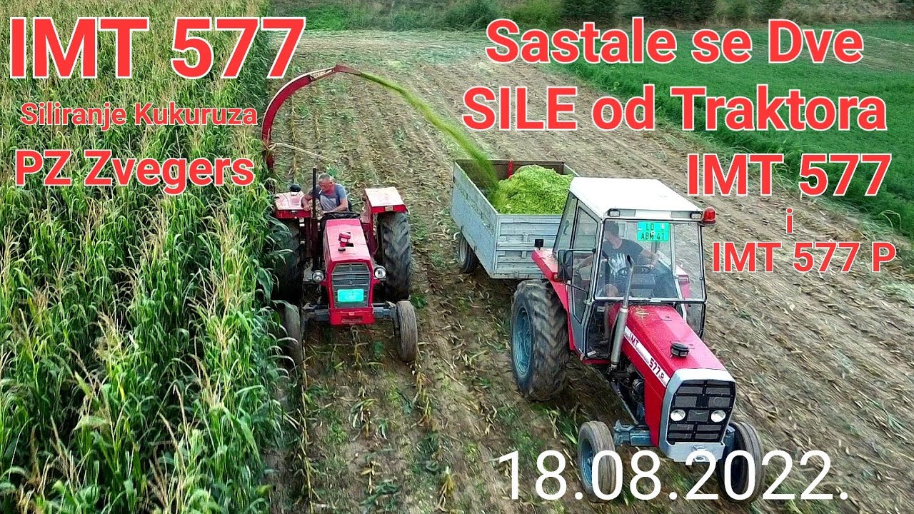 Siliranje Kukuruza 18.08.2022. IMT 577 i PZ Zwegers Siliranje