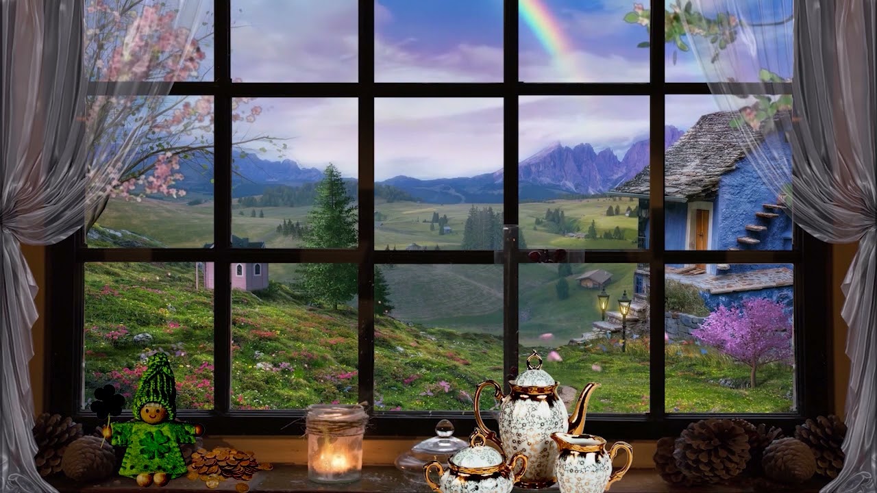 Rising Early on a Beautiful Saint Patrick's Day Morning Window View Cottagecore ASMR Ambience