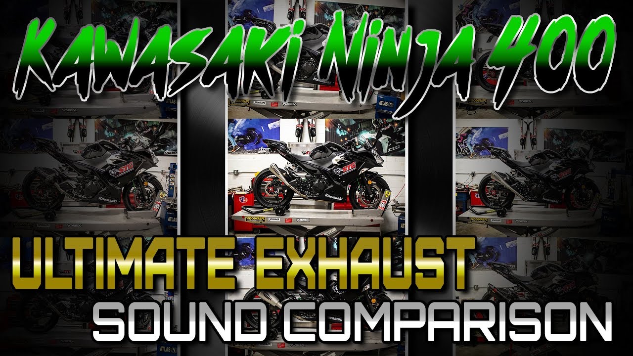 Kawasaki Ninja 400 Ultimate Exhaust Sound Comparison | Sportbike Track Gear