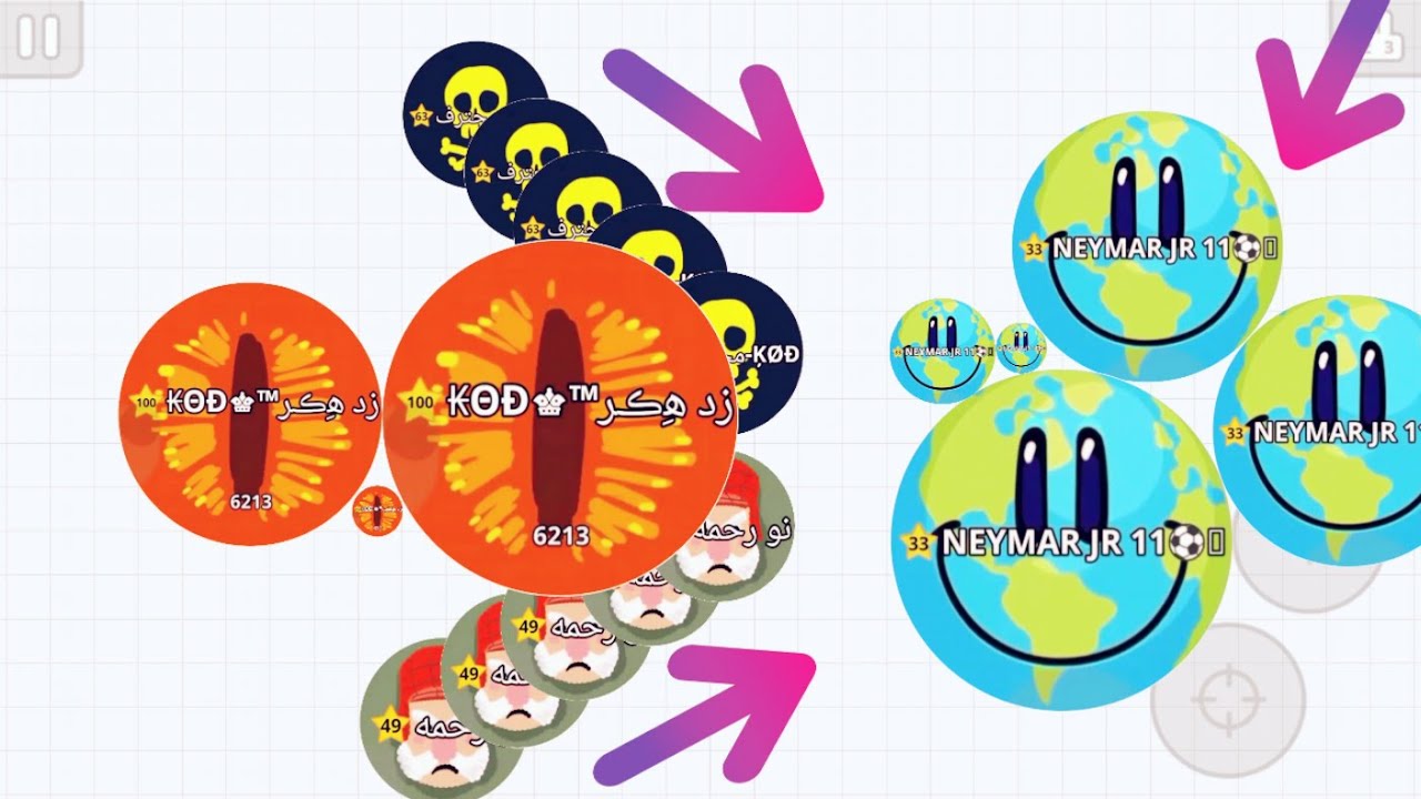 اقوى دعس اقاريو + دعس وحشيش ابرا كدابرا / agar.io team on mobail
