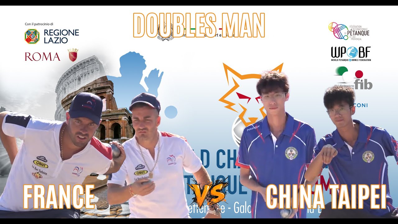 World Championships Petanque 2025 – France (Rocher/Sarrio) vs Chinese Taipei (You Fu Chen & Tin You)