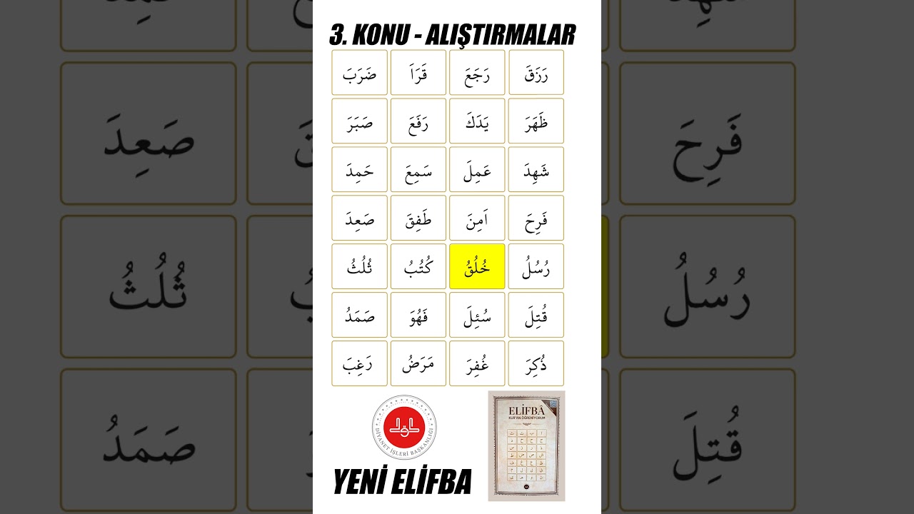 Yeni Elifba 3. Konu - Harekeli Kelimeler (Sayfa 10)