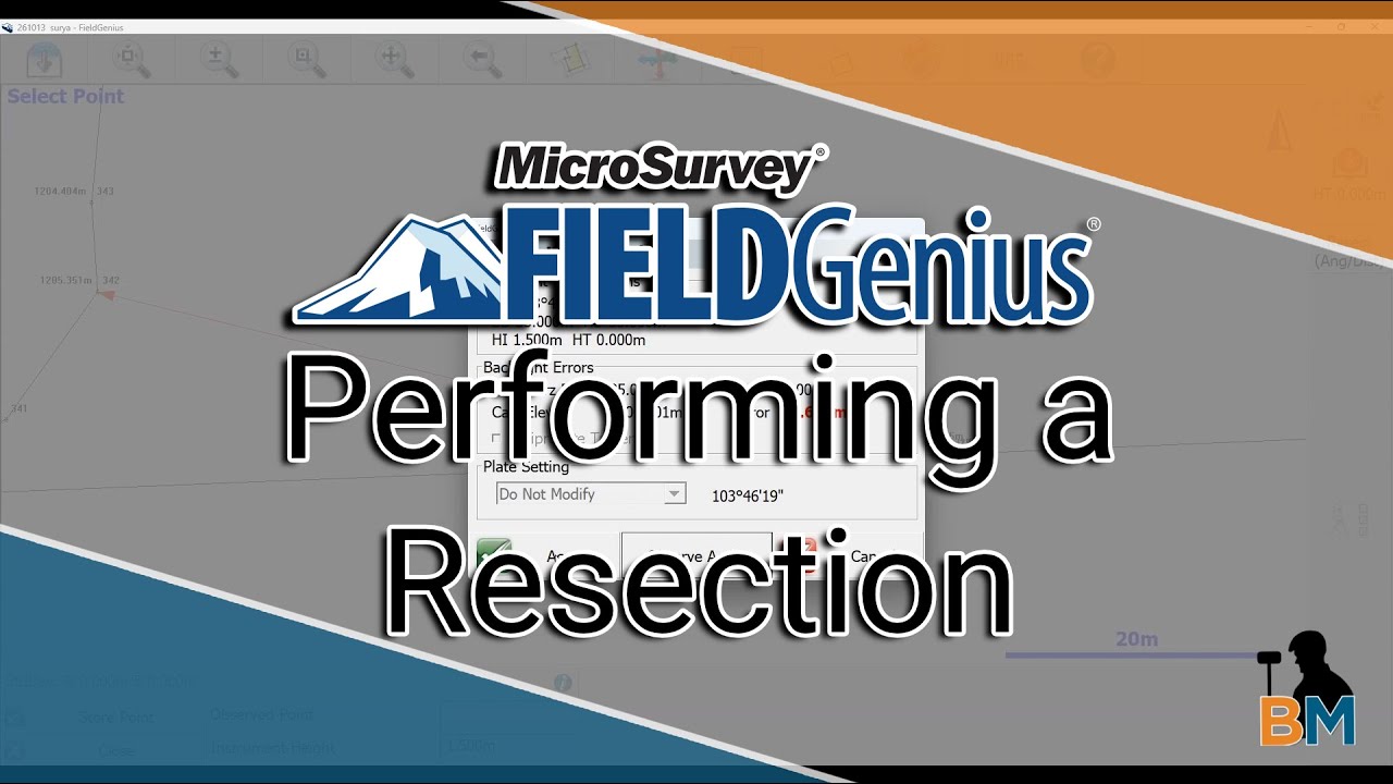 MicroSurvey FieldGenius How To: Resections | Bench Mark