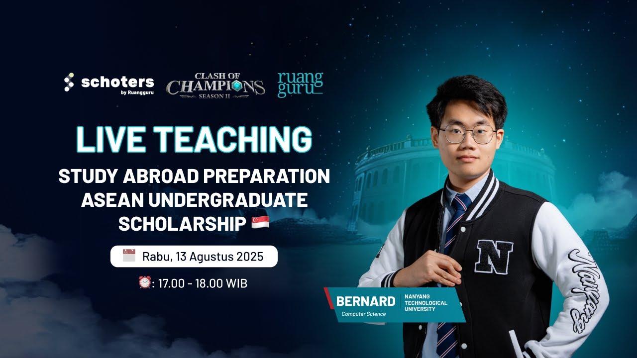 [LIVE TEACHING]  STUDY ABROAD: ASEAN Undergraduate Scholarship with BERNARD #COCSEASON2 X SCHOTERS