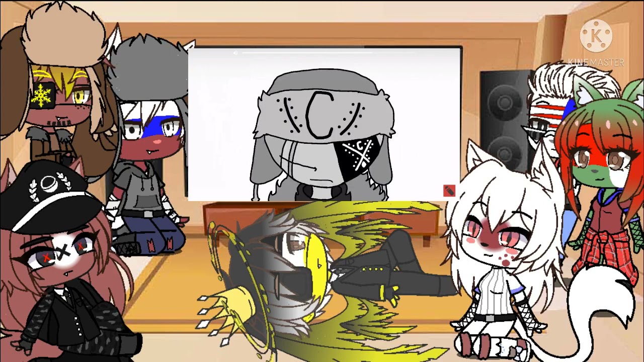 Countryhumans react to Ruv vs Whitte | Gacha club | Реакция стран на Рув против Уитти|